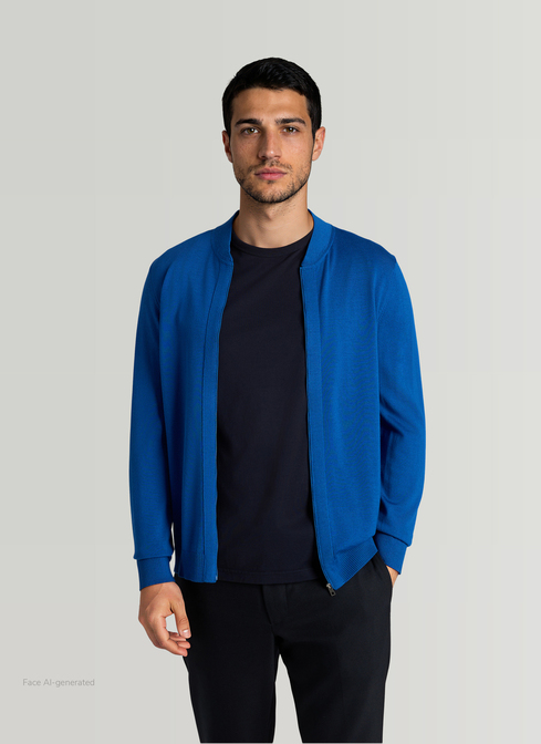 Strickjacke Zip 1/1 Arm width=