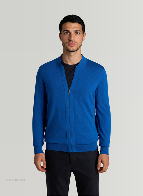 Strickjacke Zip 1/1 Arm width=