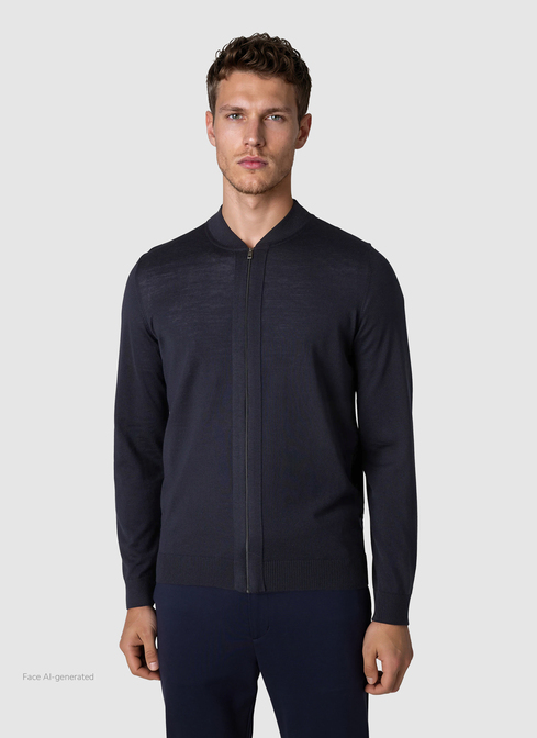 Strickjacke Zip 1/1 Arm width=