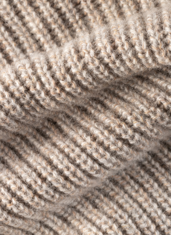 Strick Cardigan 1/1 Arm Iced Latte Frontansicht