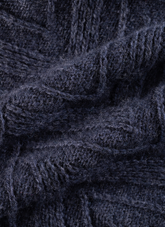 Strick Blazer Midnight Blue Frontansicht