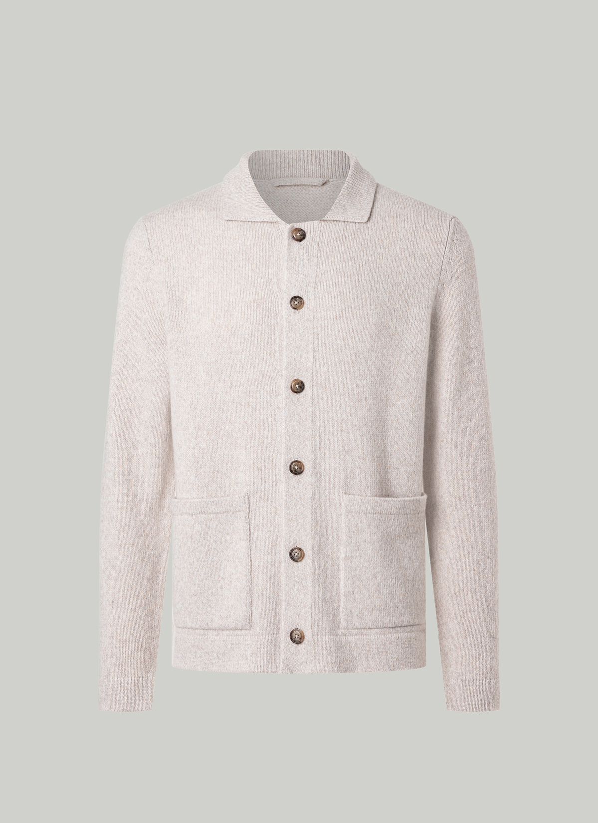 Strickjacke Knopf 1/1 Arm, Autumn Stone