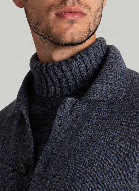 Strickjacke Knopf 1/1 Arm, Nimes Blue Detailansicht 1