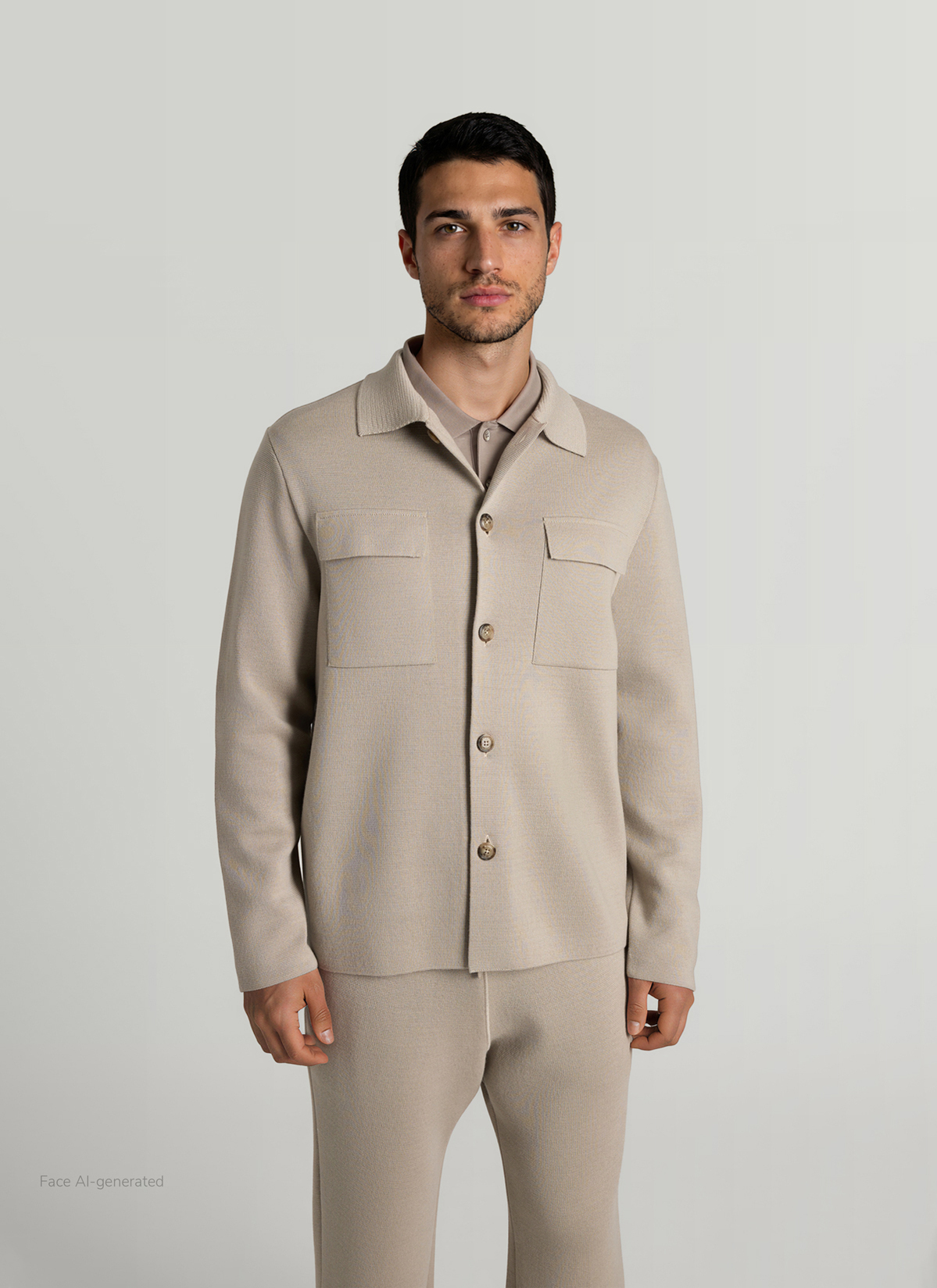 Strick Cardigan 1/1 Arm, Mascarpone Cream Frontansicht