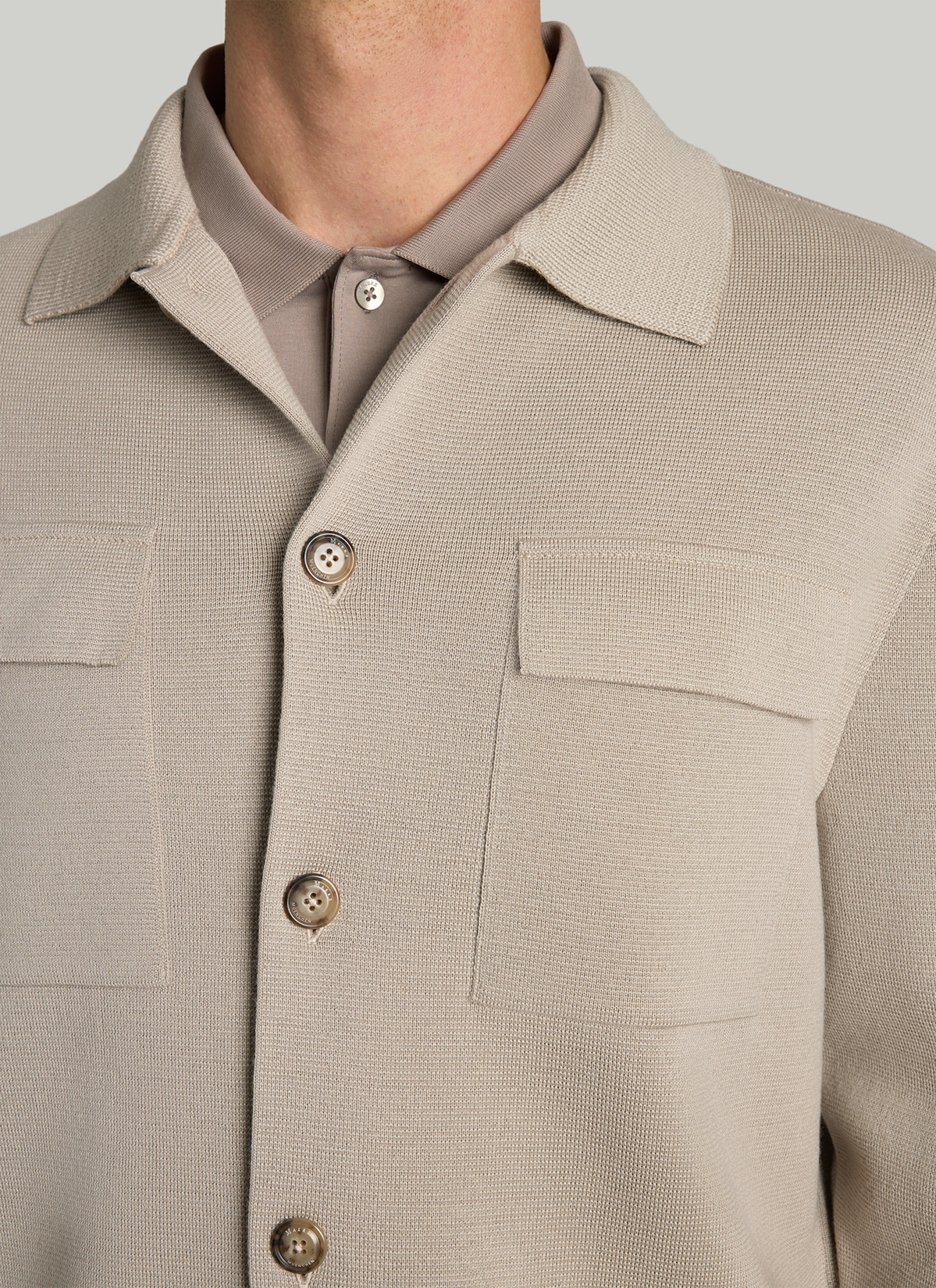 Strick Cardigan 1/1 Arm, Mascarpone Cream Detailansicht 1