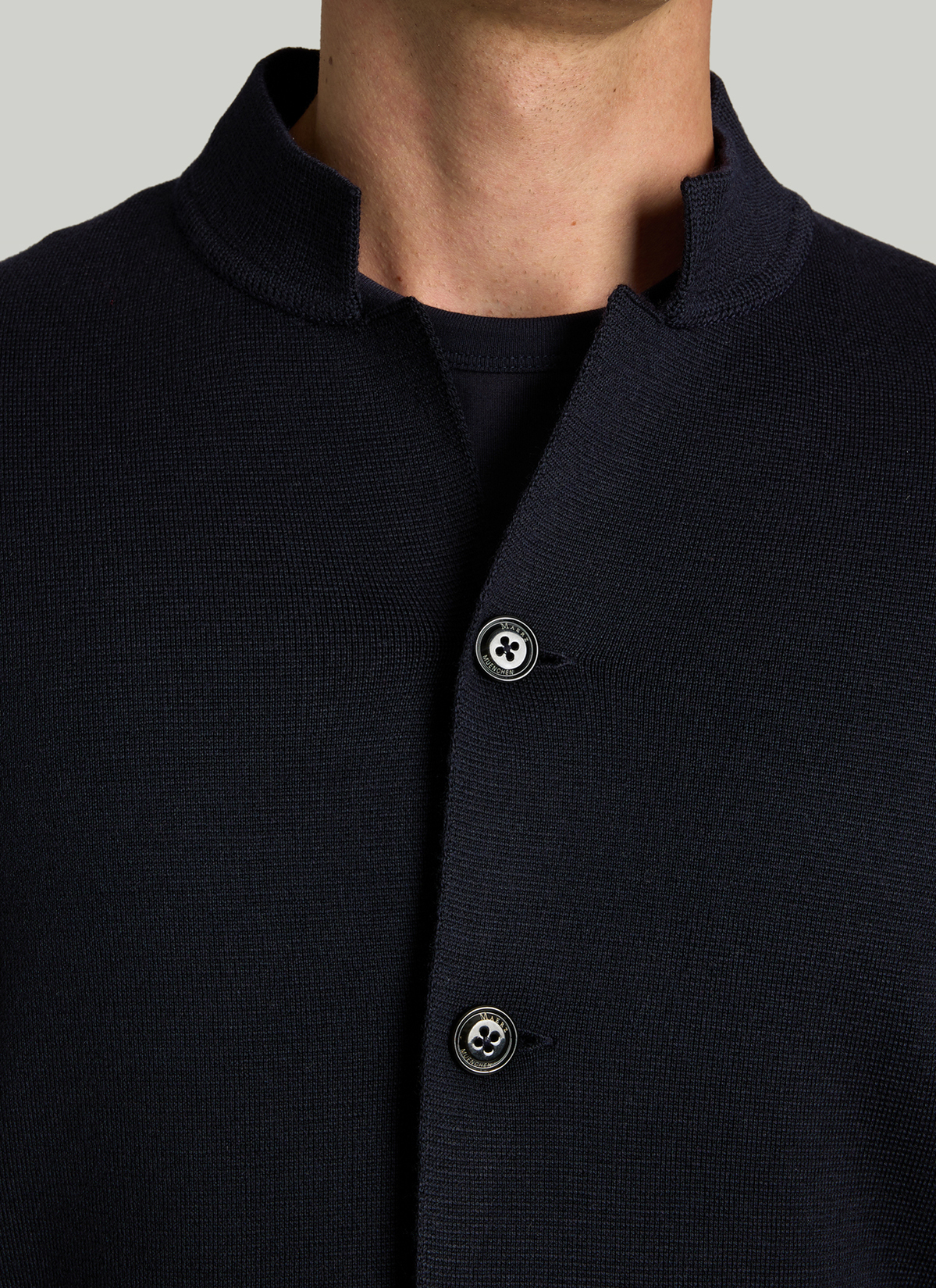 Strick Blazer, Navy Detailansicht 1