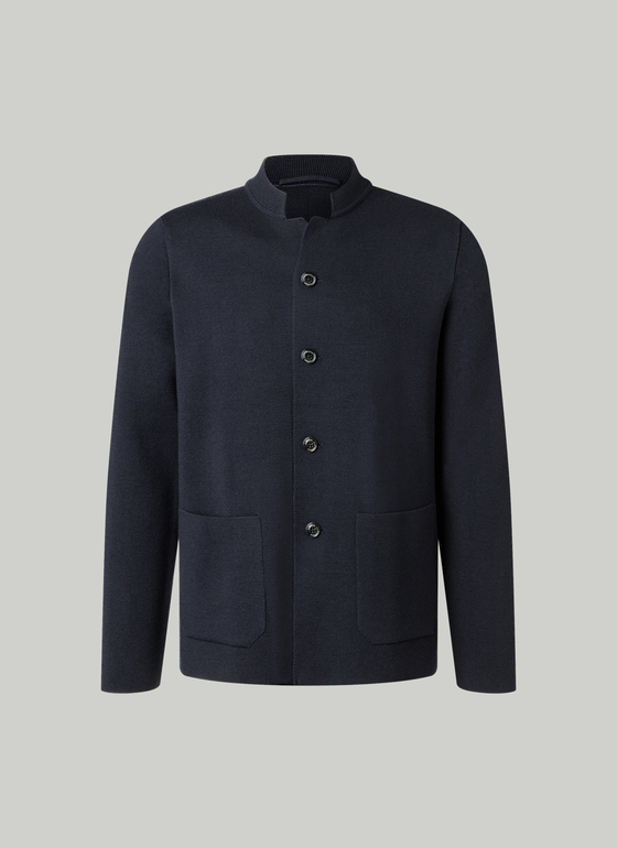 Strick Blazer Navy Frontansicht