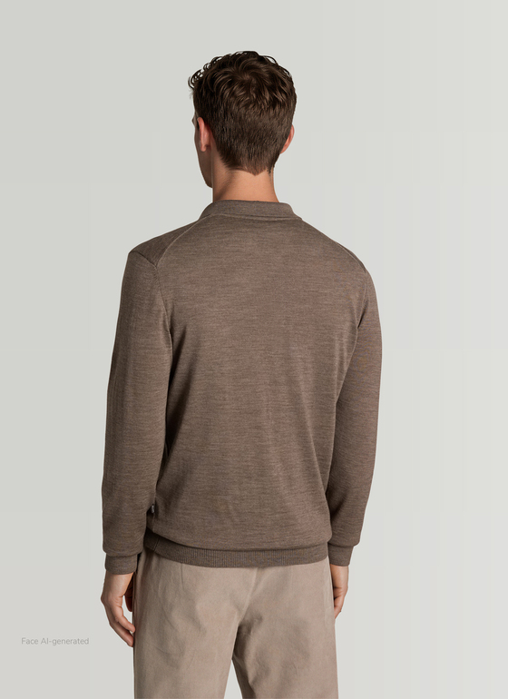 Strickjacke Knopf 1/1 Arm Brownie Frontansicht