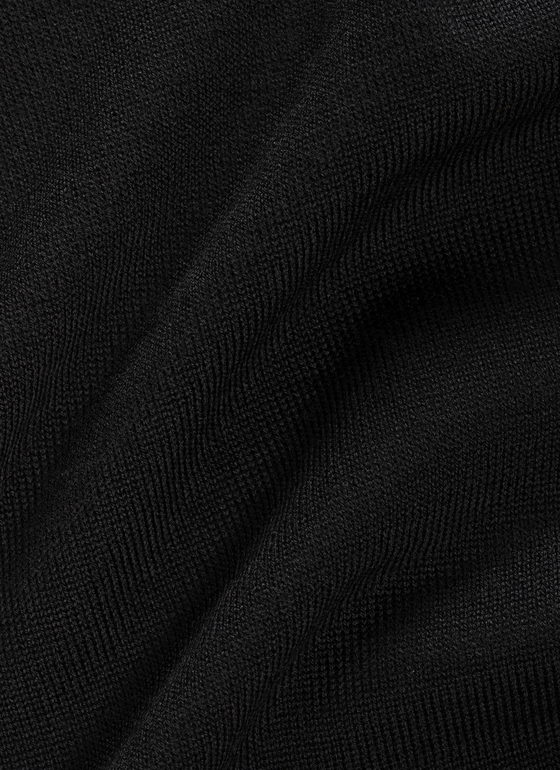 Strickjacke Knopf 1/1 Arm Black Frontansicht