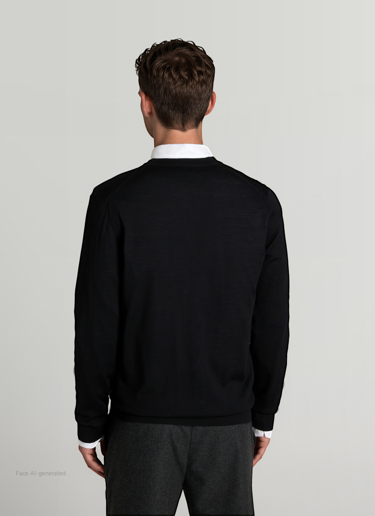 Strick Cardigan 1/1 Arm, Black Rückansicht