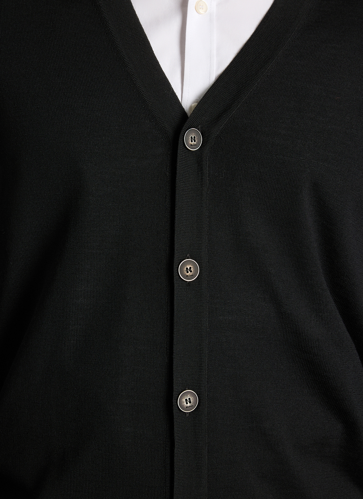 Strick Cardigan 1/1 Arm, Black Detailansicht 1