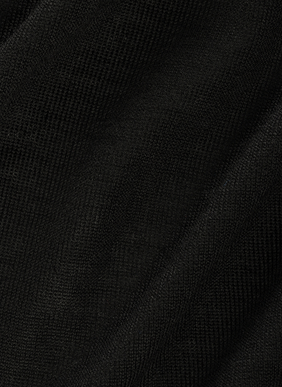 Strick Cardigan 1/1 Arm Black Frontansicht