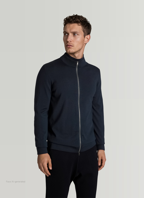 Strickjacke Zip 1/1 Arm width=