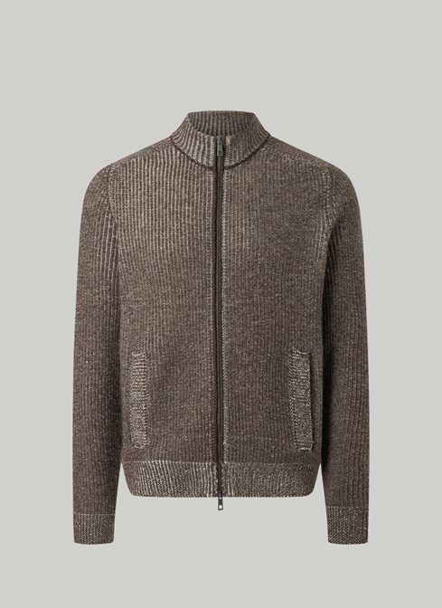 Strickjacke Zip 1/1 Arm width=