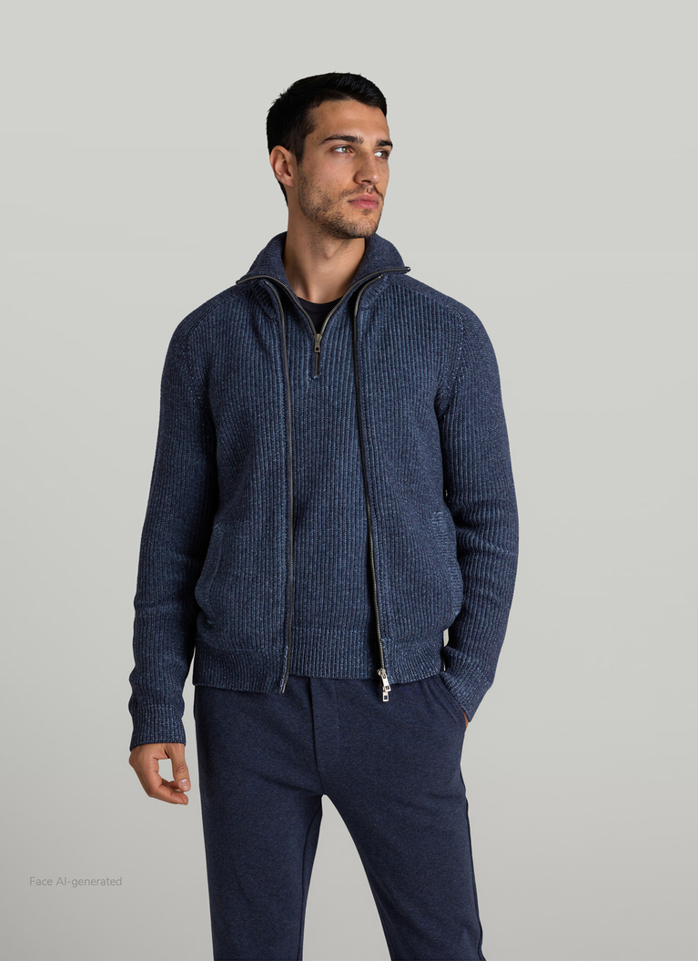 StrickjackeMidnight Blue Frontansicht