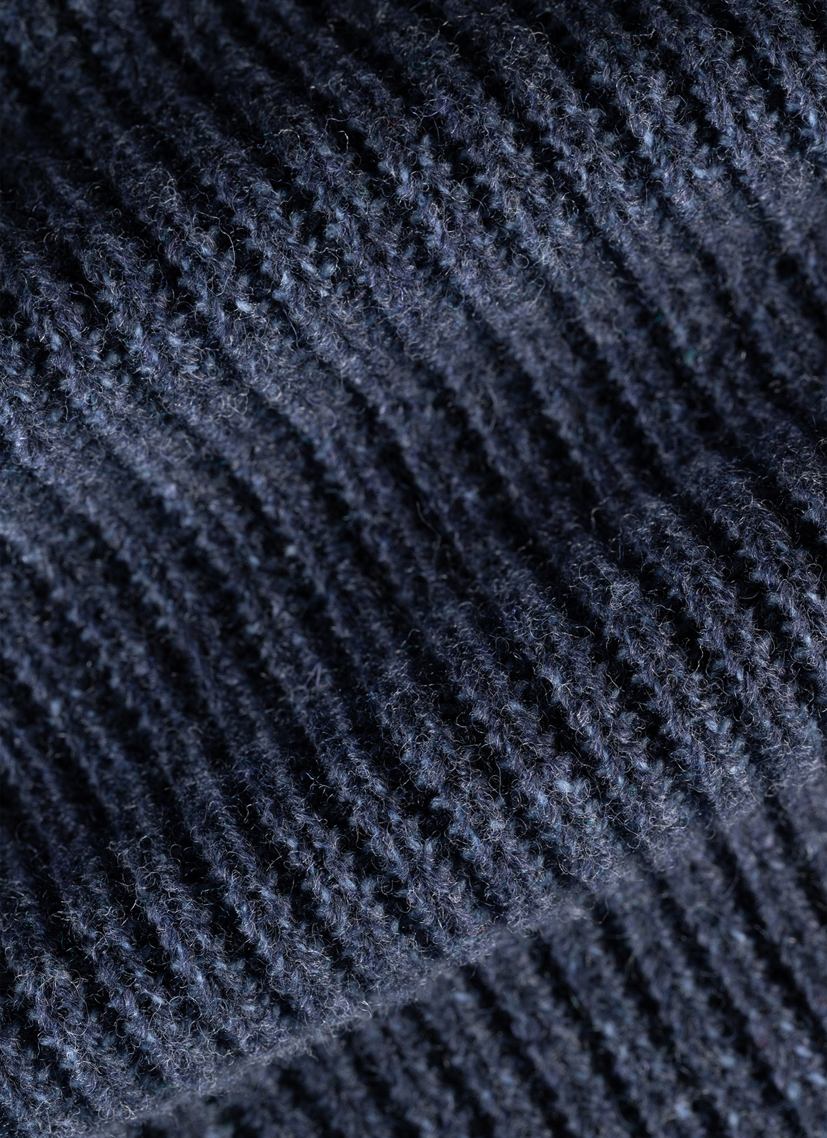 Strickjacke Zip 1/1 Arm, Midnight Blue