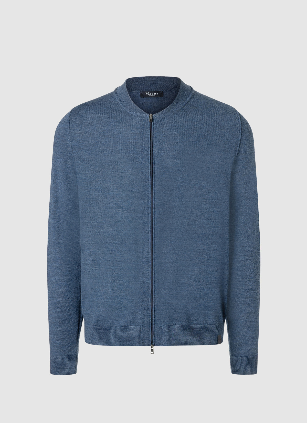 Strickjacke Zip 1/1 Arm, Nimes Blue 