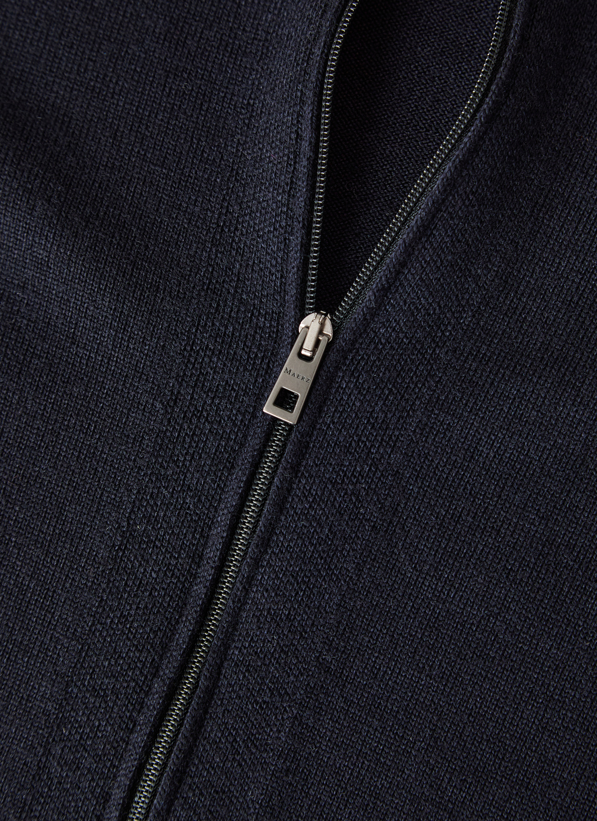 Strickjacke Zip 1/1 Arm, Navy 