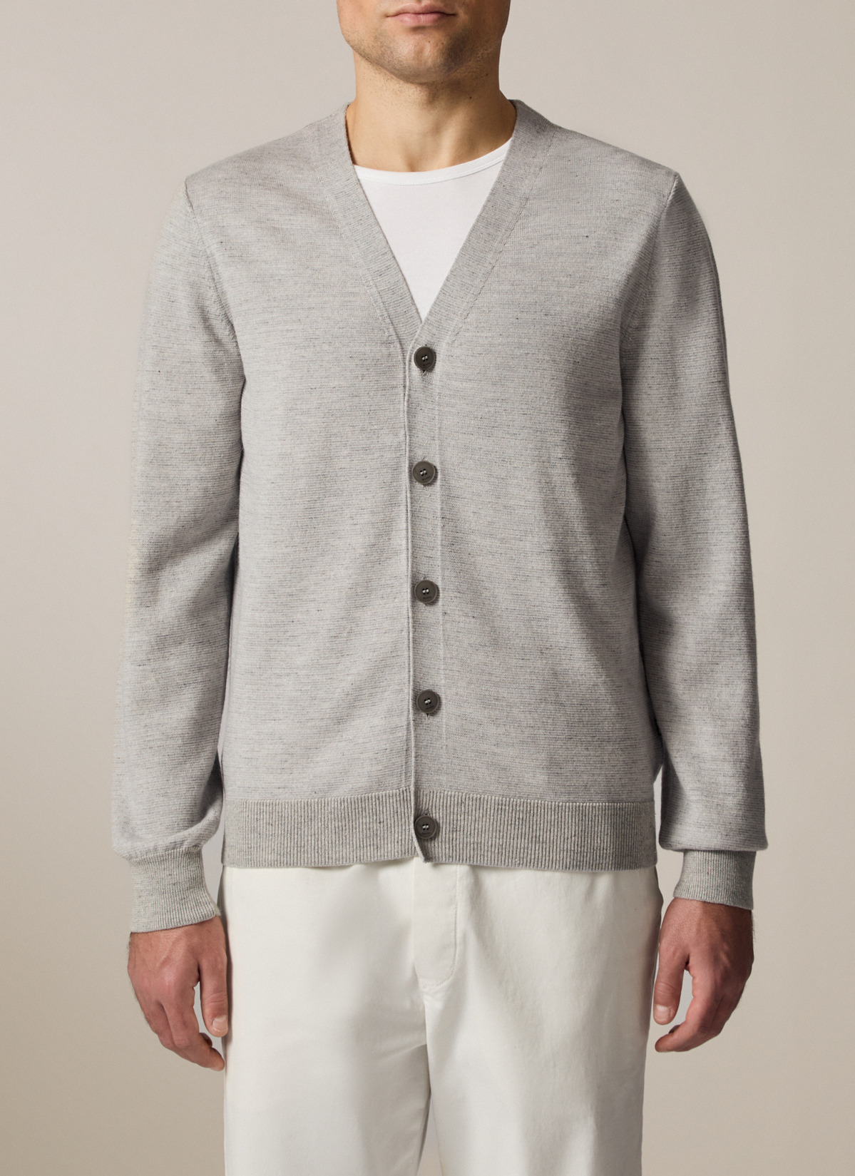 Strickjacke Schalkragen 1/1 Arm, Mountain Peak Frontansicht
