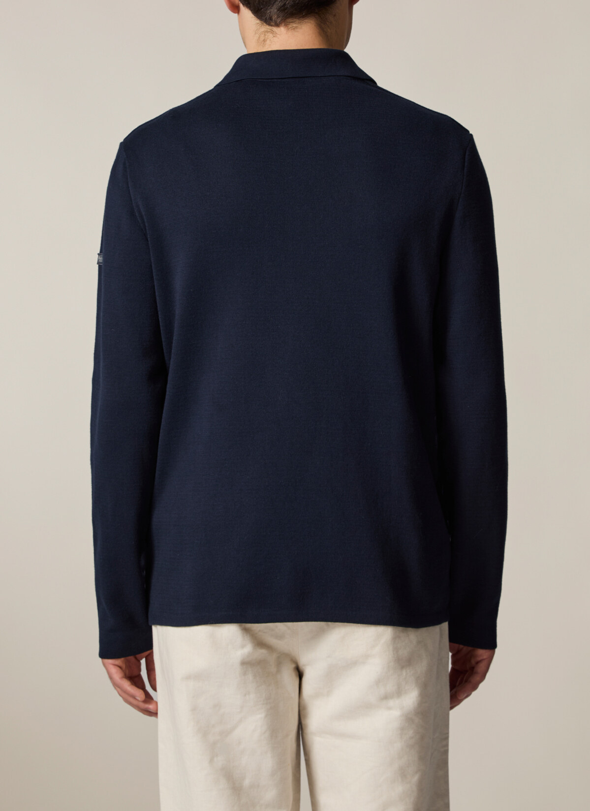 Strick Blazer, Navy Rückansicht