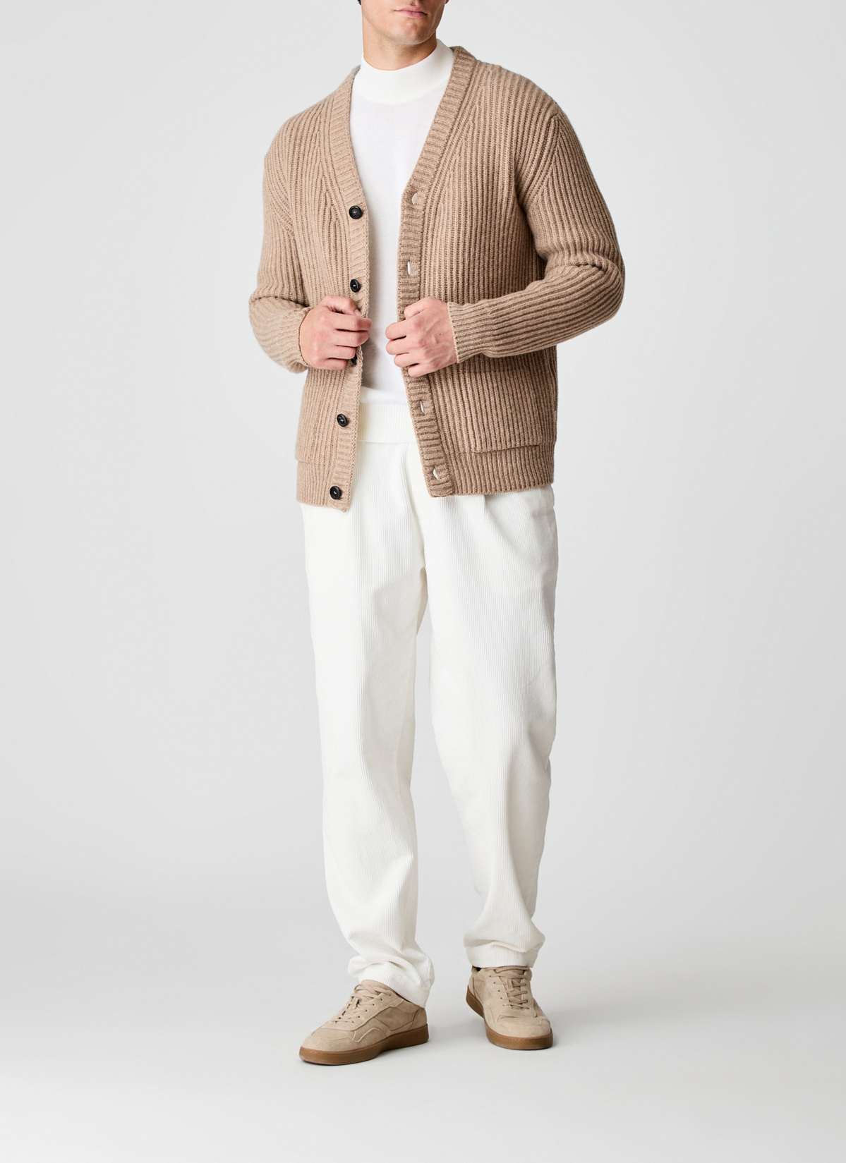 Cardigan  1/1 Arm, Hazelnut Detailansicht 2