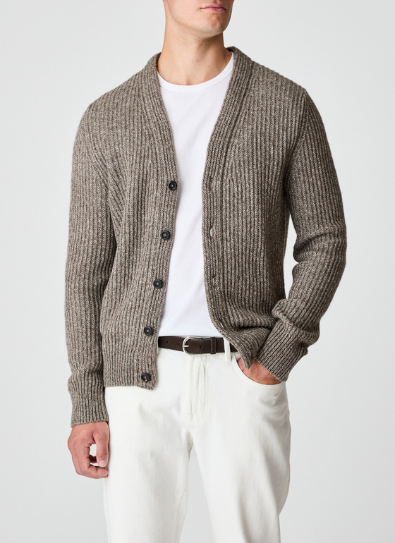 Strick Cardigan 1/1 Arm Twig Frontansicht