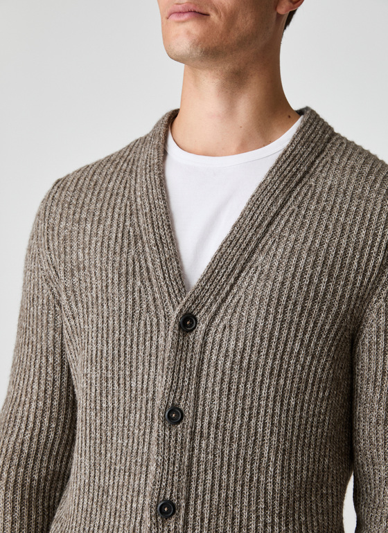 Strick Cardigan 1/1 Arm Twig Frontansicht