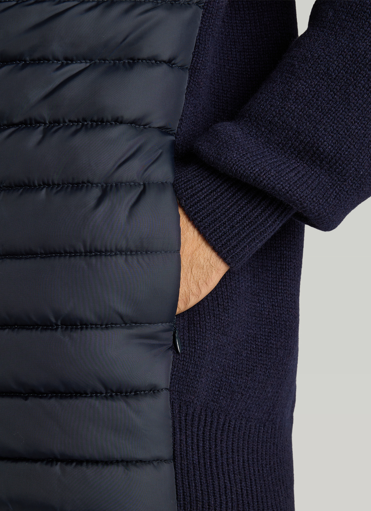 Strickjacke Knopf 1/1 Arm, Navy Detailansicht 1