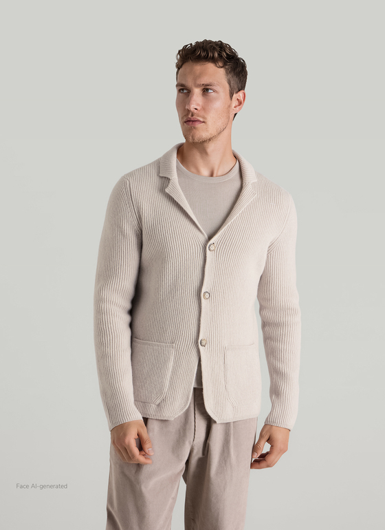 Strick Blazer Autumn Stone Frontansicht