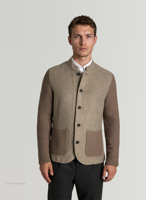 Strickjacke Knopf 1/1 Arm width=
