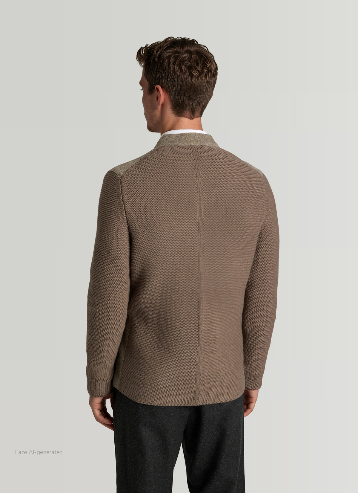 Strickjacke Knopf 1/1 Arm, Cedar Wood Rückansicht