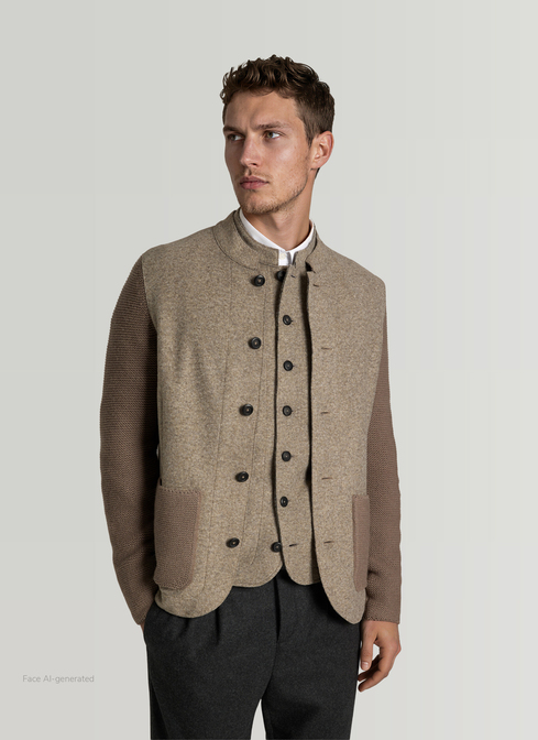 Strickjacke Knopf 1/1 Arm width=