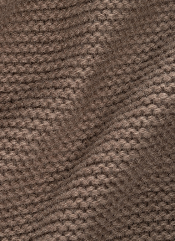 Strickjacke Knopf 1/1 Arm Cedar Wood Frontansicht
