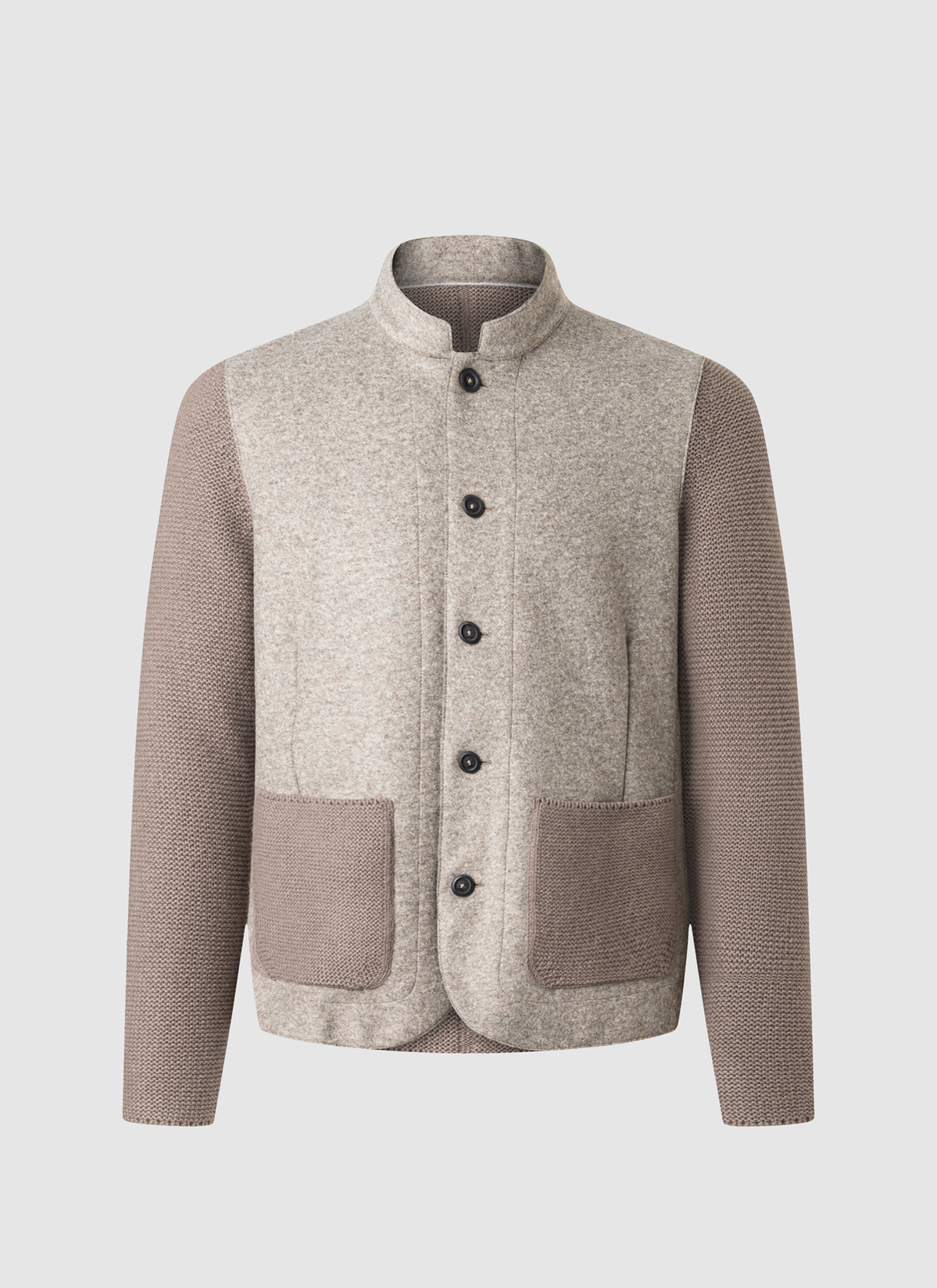 Strickjacke Knopf 1/1 Arm, Cedar Wood 