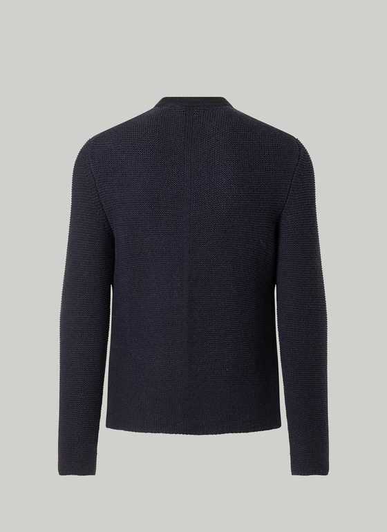 Strick Blazer Navy Frontansicht
