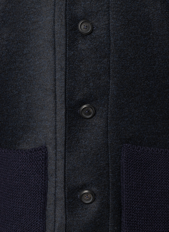 Strick Blazer Navy Frontansicht