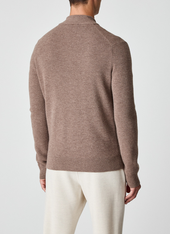 Strickjacke Zip 1/1 Arm Twig Frontansicht