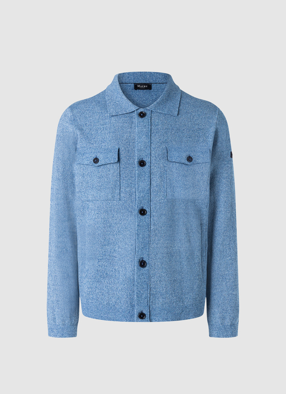 Strickjacke Knopf 1/1 Arm Midnight Sail Frontansicht