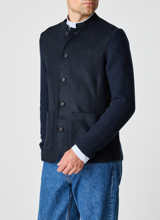 Strick Blazer Deep Sea Frontansicht