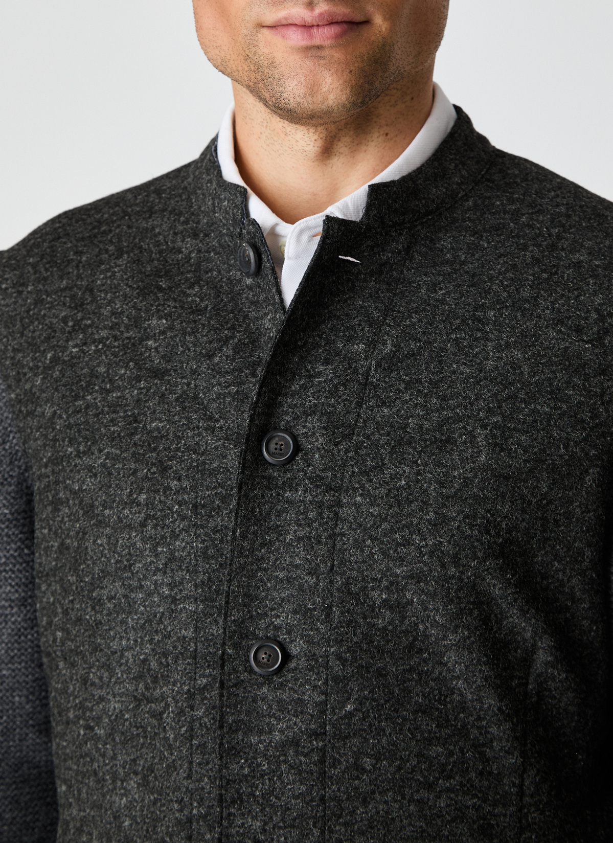 Strick Blazer, Dark Grey Melange Detailansicht 2