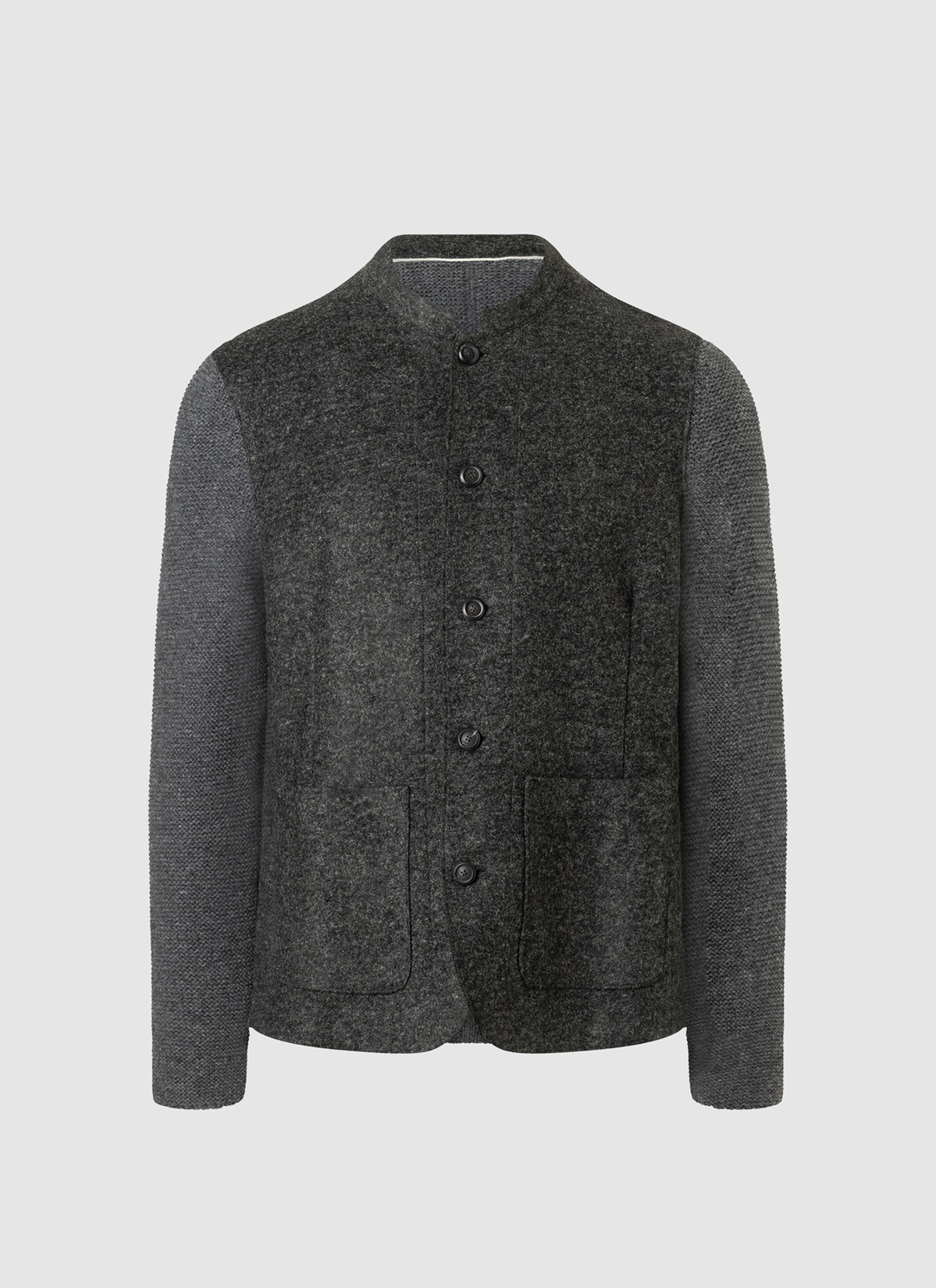 Strick Blazer, Dark Grey Melange 