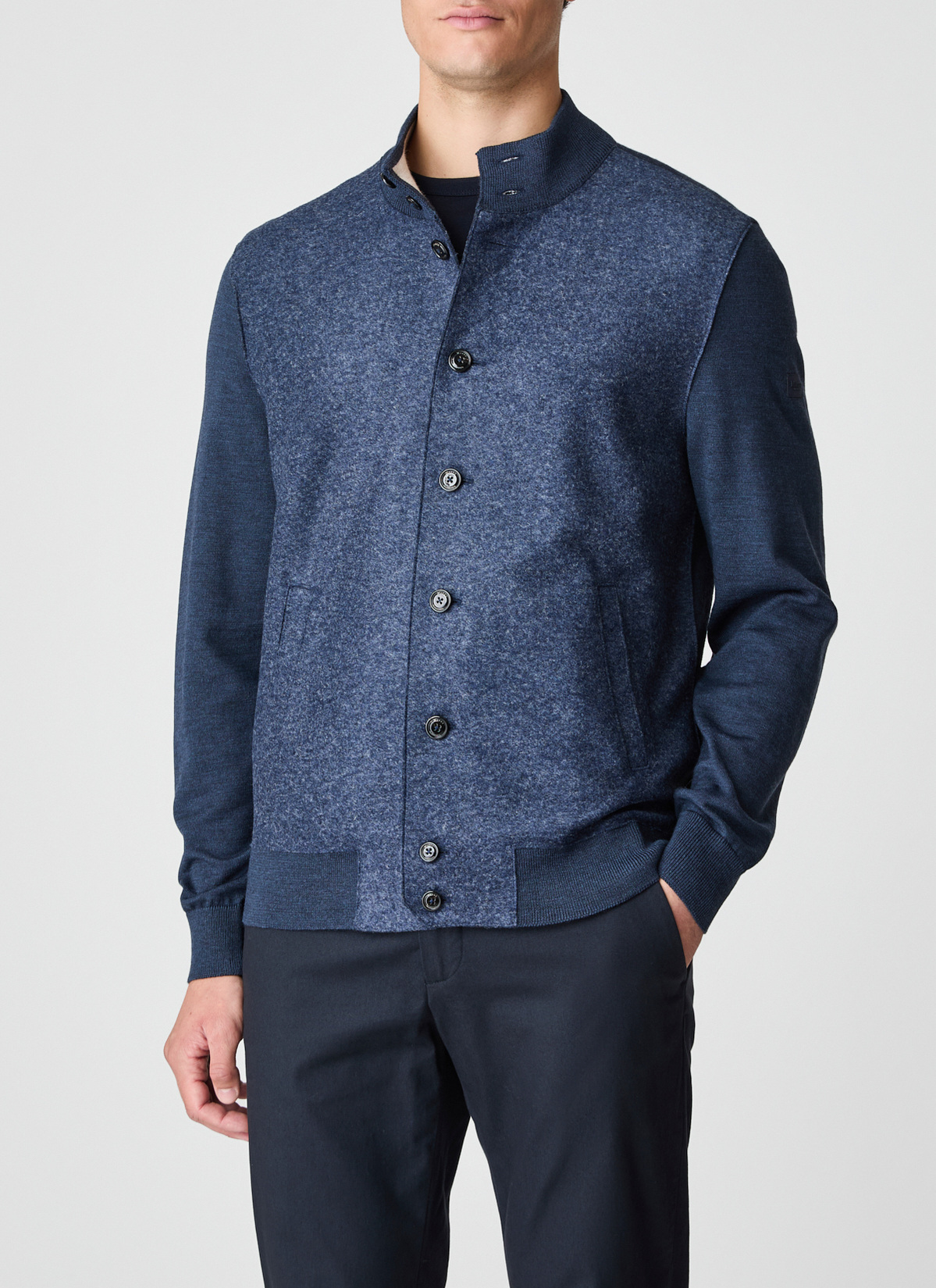 Strickjacke Knopf 1/1 Arm, Nightfall Blue Detailansicht 1