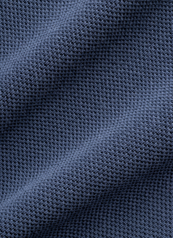 Strickjacke Zip 1/1 Arm Dawn Blue Frontansicht