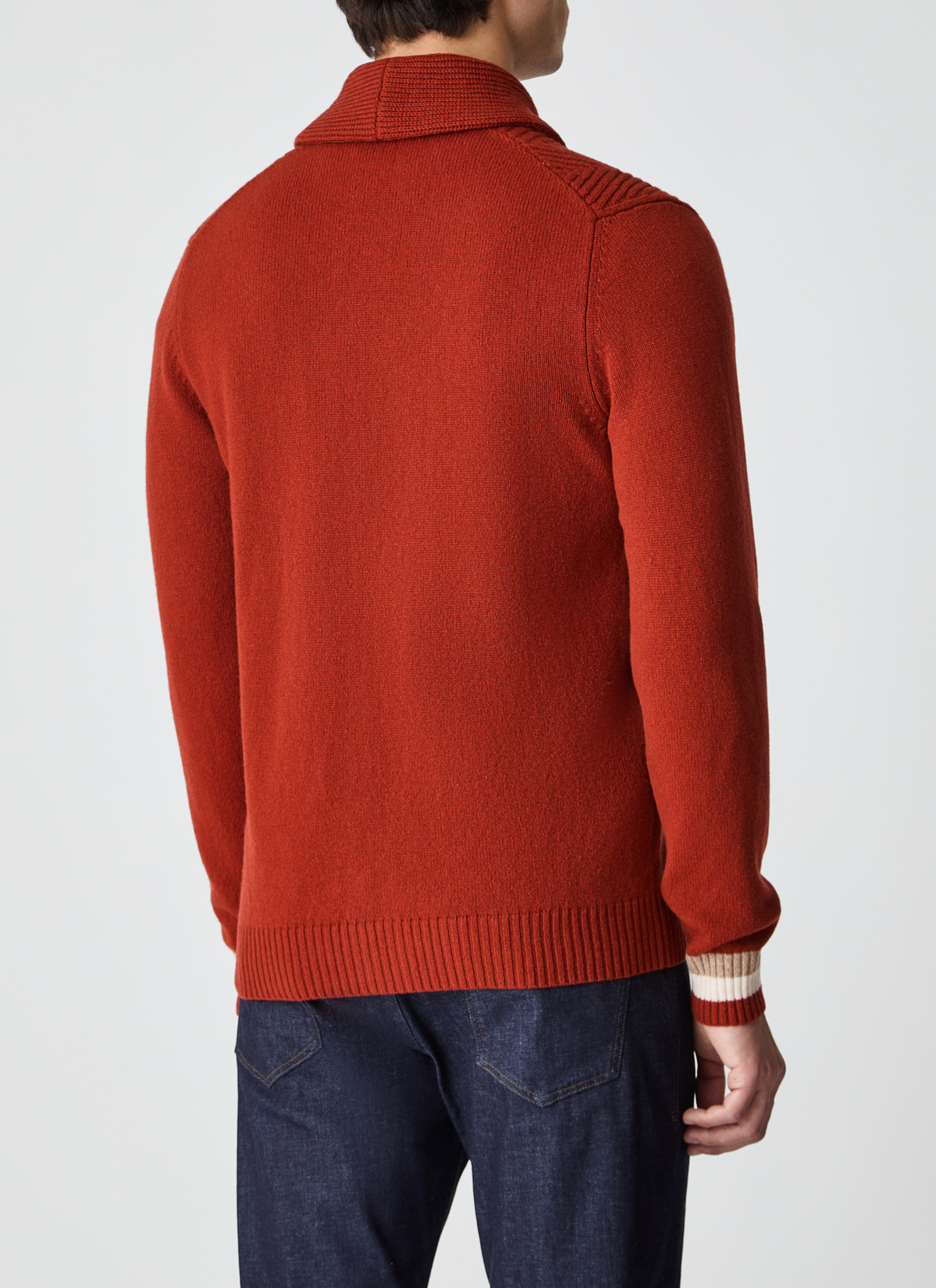 Strickjacke Schalkragen 1/1 Arm, Light Buckeye Rückansicht