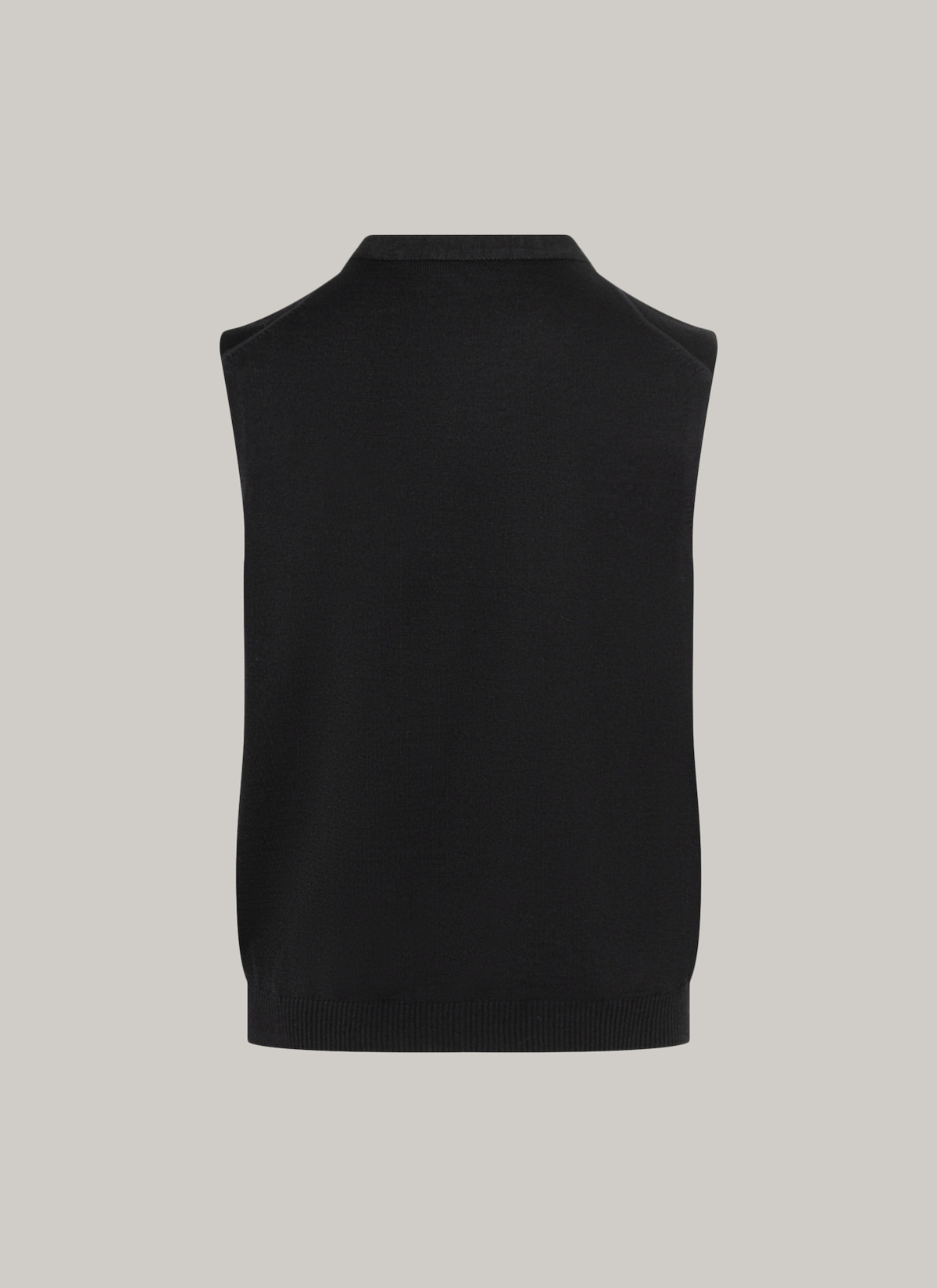 Superwash Strickweste Merinowolle, Black Rückansicht
