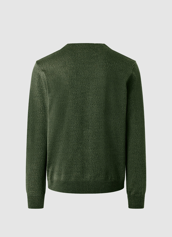 Strick Cardigan 1/1 Arm Moos Garden Frontansicht