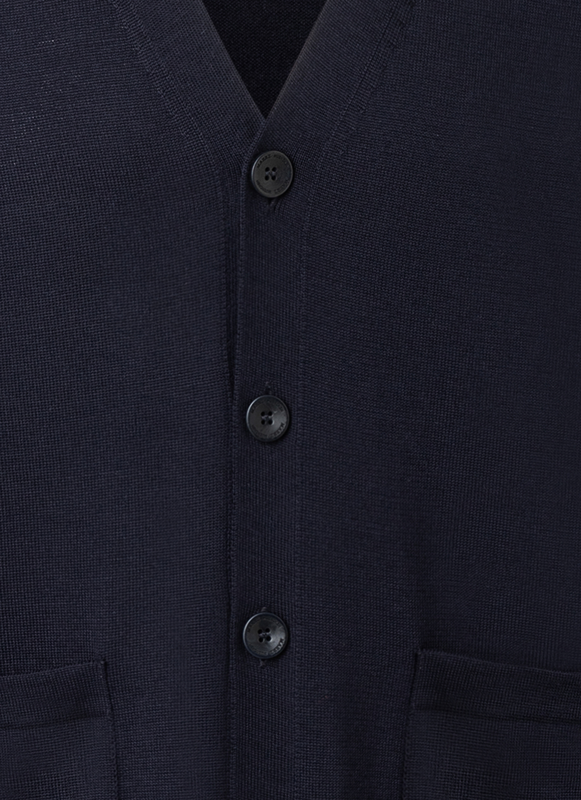Strick Cardigan 1/1 Arm, Navy Detailansicht 1