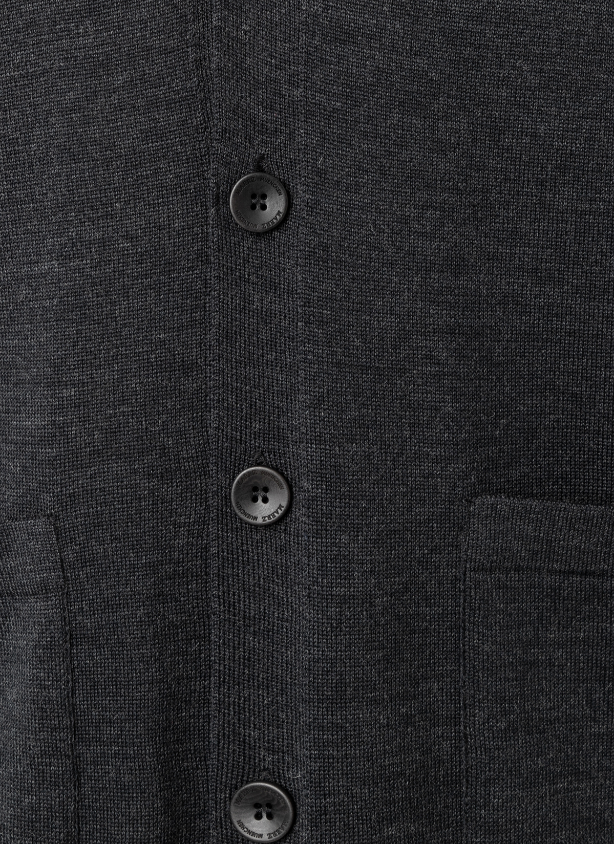 Strick Cardigan 1/1 Arm, Anthrazit Detailansicht 1