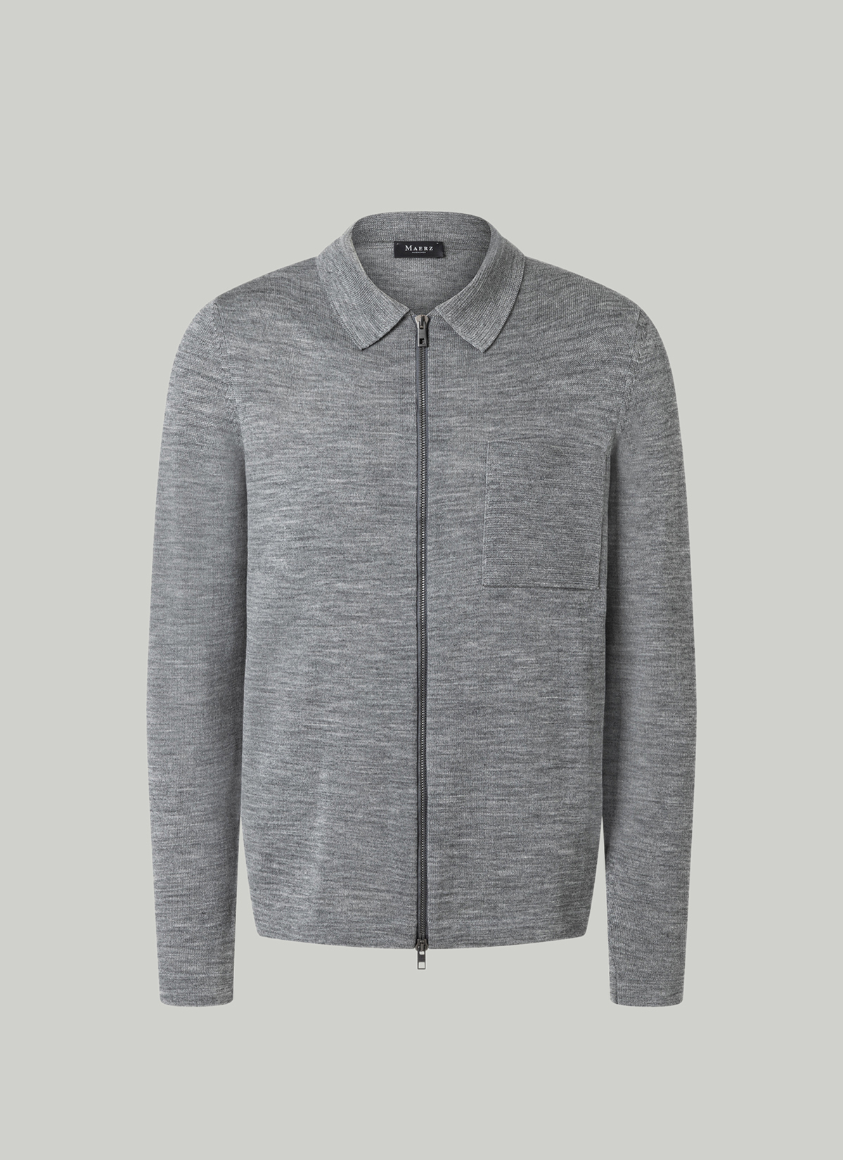 Strickjacke Zip 1/1 Arm, Shark Skin Detailansicht 2