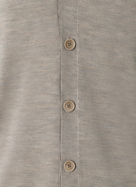 Strick Cardigan 1/1 Arm Iced Latte Frontansicht